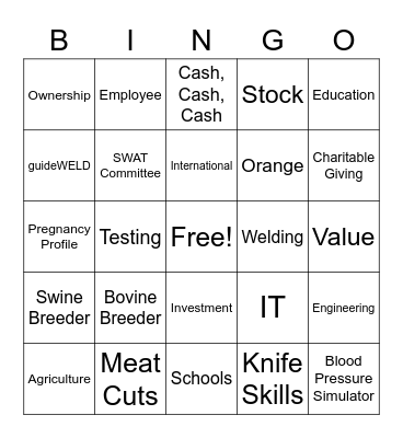 "OWNER" BINGO Card