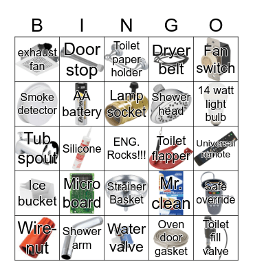 ENGINEERING Bingo Card