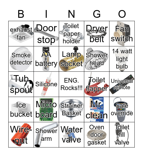 ENGINEERING Bingo Card
