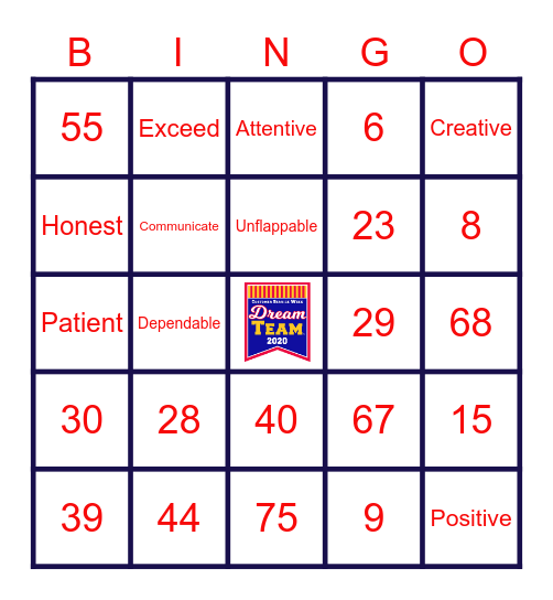 Customer Service Week 2020 Bingo Card