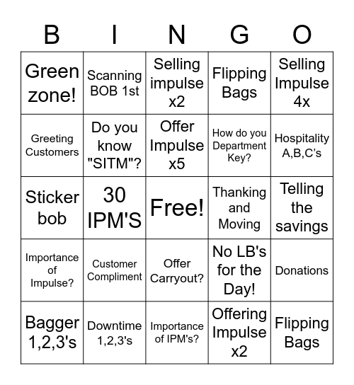 HEB BINGO Card