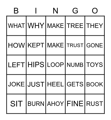 ACHDI Bingo Card