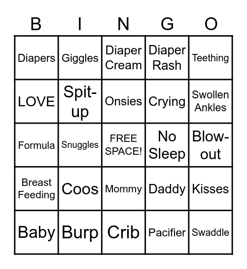 Monster Baby Bingo! Bingo Card