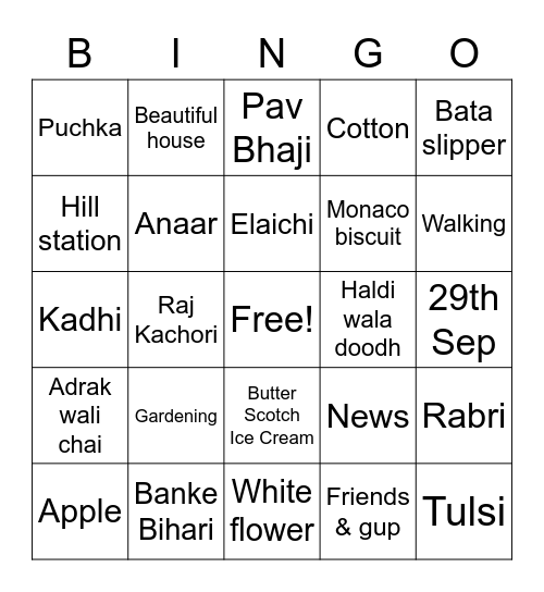 65th Birthday Tambola Bingo Card