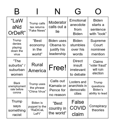 Two Old Men Fighting with Each Other Bingo Card