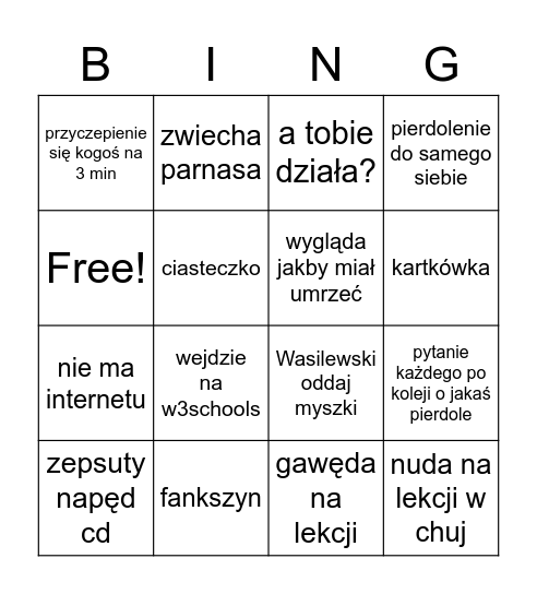 parnas bingo Card