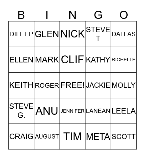 iBridge Bingo Card