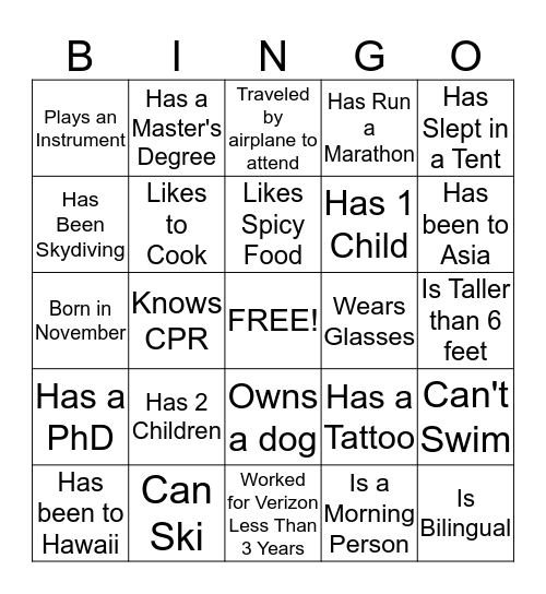 Bingo Card