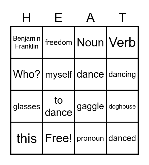 Essentials Bingo Card