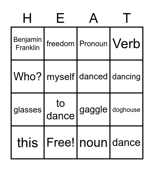 Essentials Bingo Card