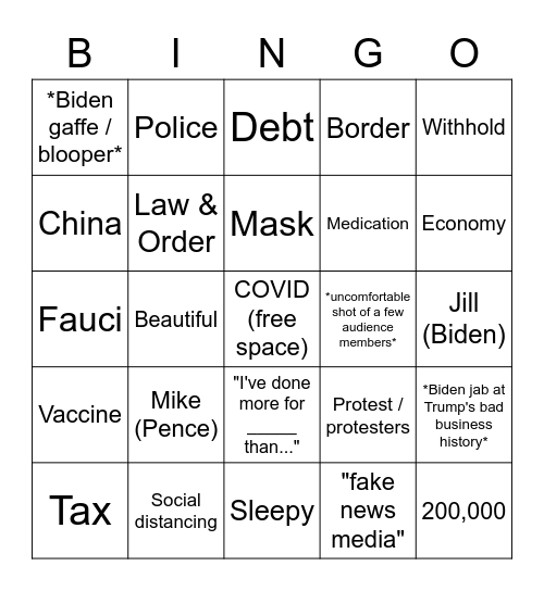 evade & persuade Bingo Card
