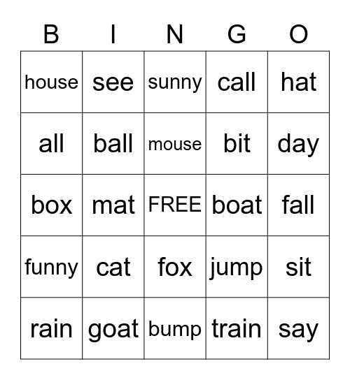 Dr. Seuss Rhyming BINGO! Bingo Card