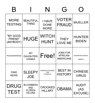 DEBATE Bingo Card