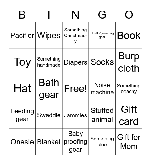 Ashleigh's Bump Brunch Bingo Card