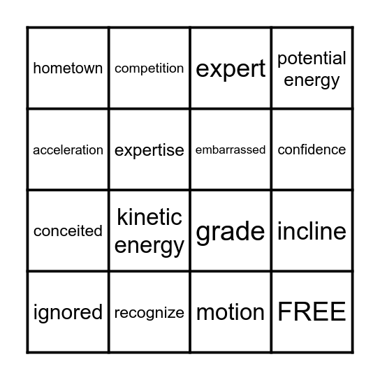 The Roller Coaster Expert Bingo Card