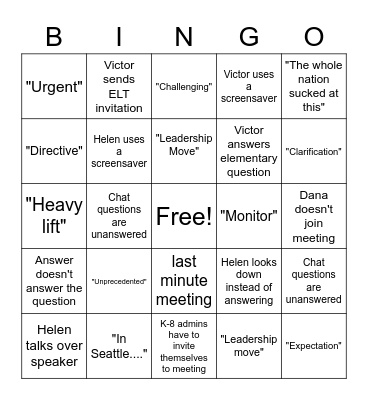 ELT BINGO Card