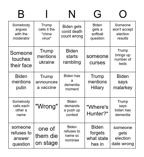 Boomer Beatdown 1 Bingo Card