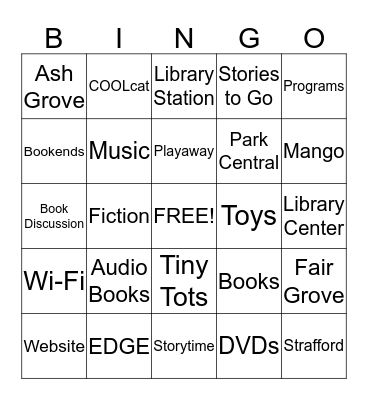 LIBRARY BINGO Card