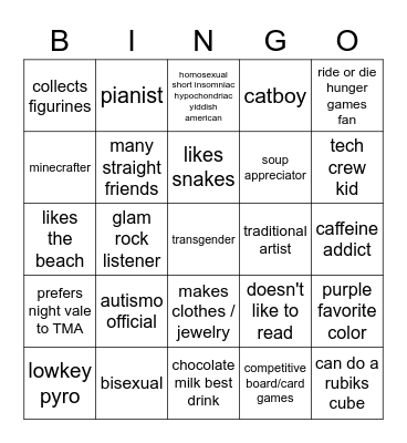 bing-le-o Bingo Card