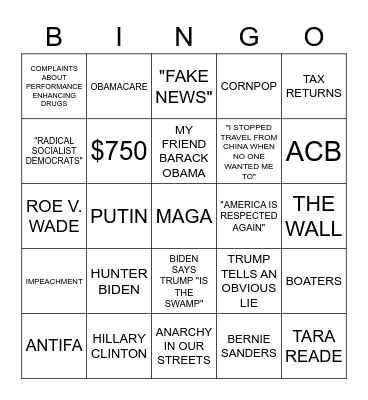 APOCALYPSE BINGO Card
