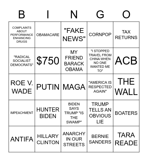 APOCALYPSE BINGO Card