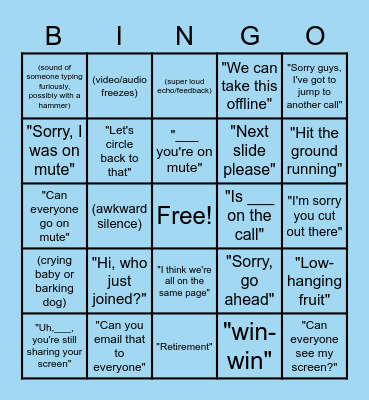 BD&CE TEAM BINGO Card