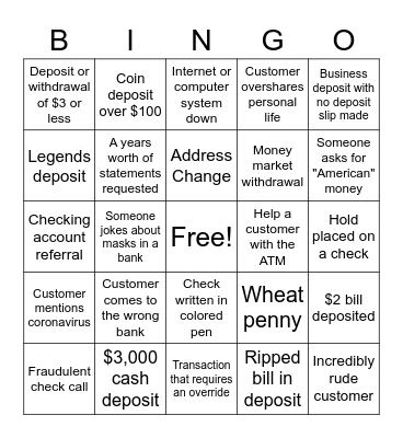 Teller Bingo Card