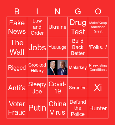 Debate Bingo Card