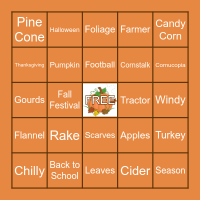 🍂🍁HAPPY FALL Y'ALL!🍁🍂 Bingo Card