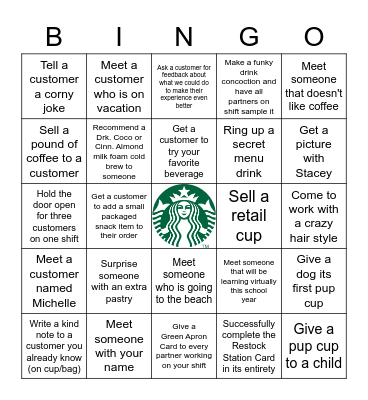 Partner Bingo Card Bingo Card