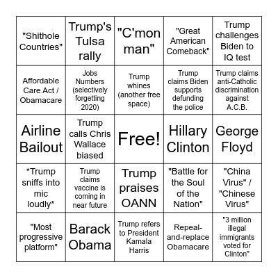 Untitled B Bingo Card