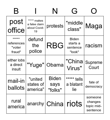 Will we survive? Who will get BINGO? Bingo Card