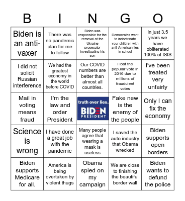 Watch party bingo Card