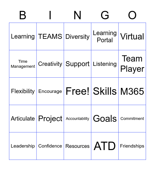 CSLS Team Meeting Bingo Card