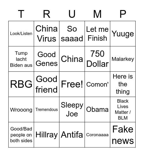 TV Duell Bingo Card