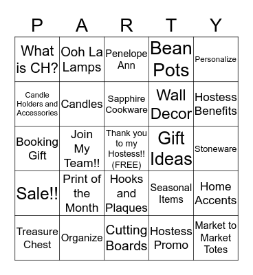 Celebrating Home!!! Bingo Card