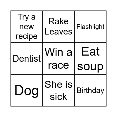 Inference Bingo Card