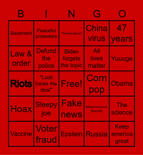 You know... the thing Bingo Card