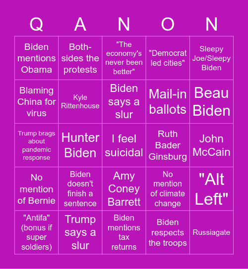 Why are we still here? Just to suffer? Bingo Card