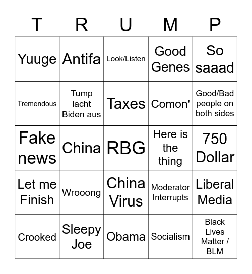 TV Duell Bingo Card