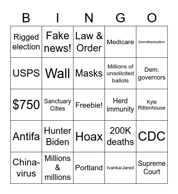 Rigged Bingo Card