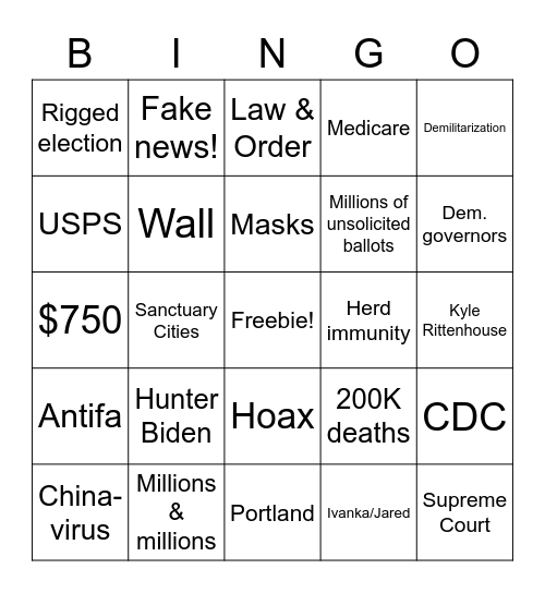 Rigged Bingo Card