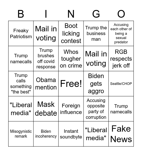 The Collapse of the United States LIVE!!! Bingo Card