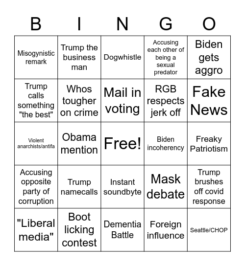 The Collapse of the United States LIVE!!! Bingo Card