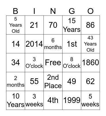 American Sign Language Bingo Card