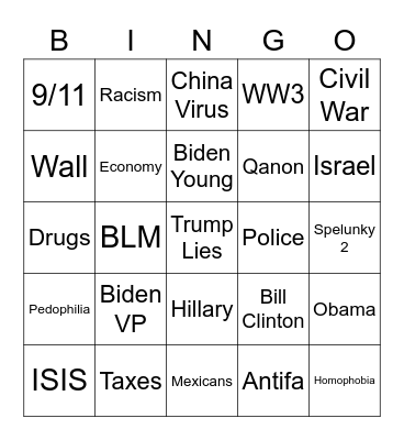 2020 Bingo Card