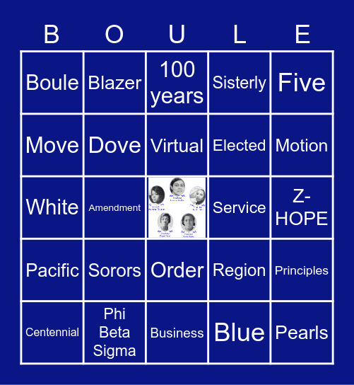 Zeta Phi Beta, Sorority Incorporated Bingo Card