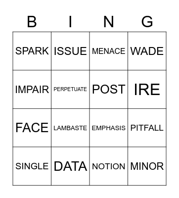 Advent Road Bingo Card