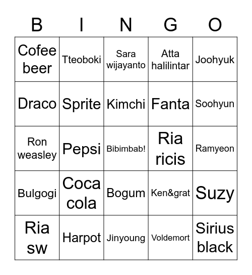 CHAEYEON Bingo Card