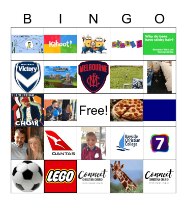 William's Birthday Bingo Card